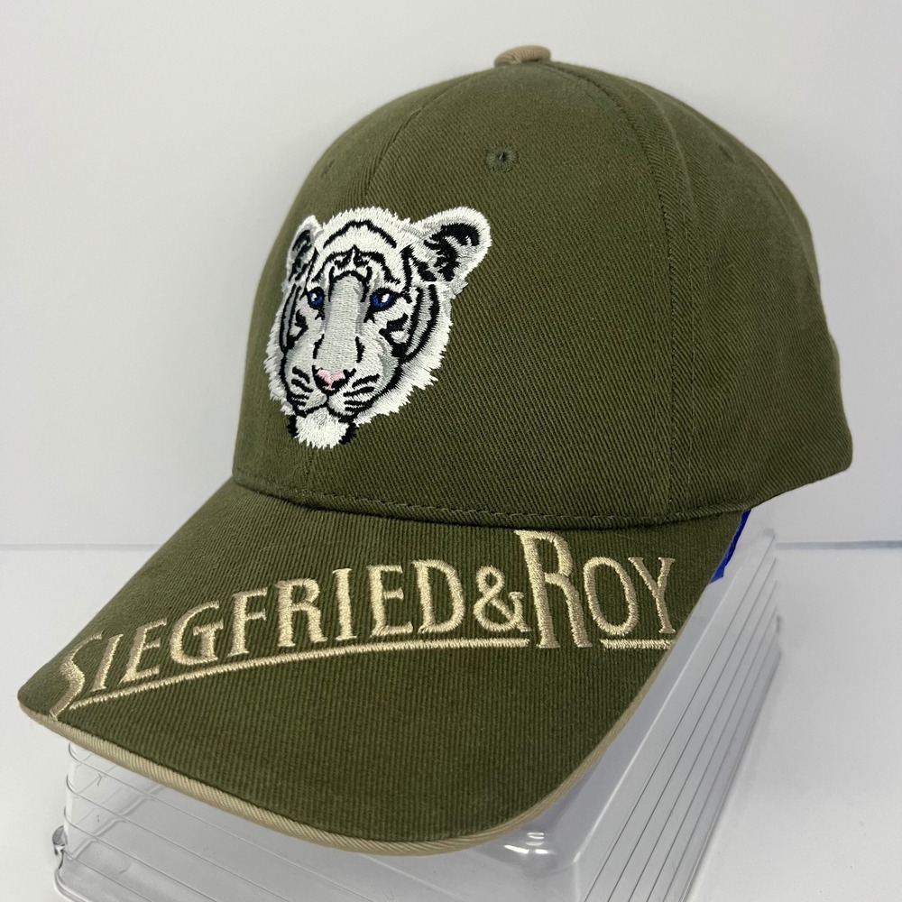 Siegfried & Roy White Tiger Face Embroidered‎ Baseball Cap The Mirage Las Vegas